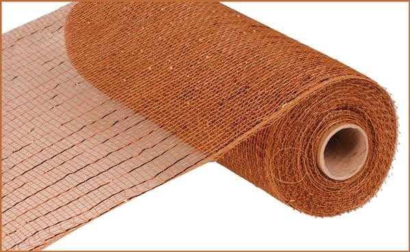 10"X10YD Metallic Mesh - Brown W/Copper Foil Craig Bachman RE800104