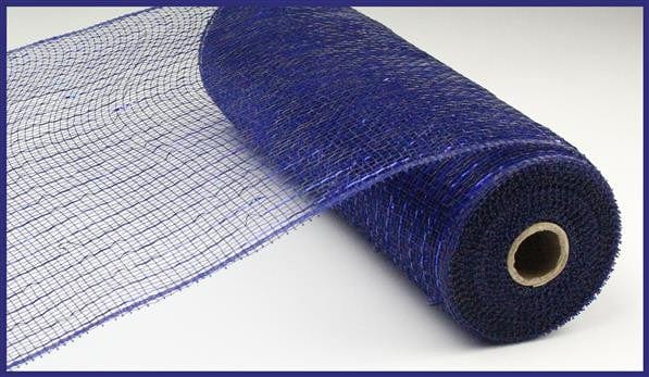 10"X10YD Metallic Mesh - Navy W/Royal Blue Foil Craig Bachman RE800119