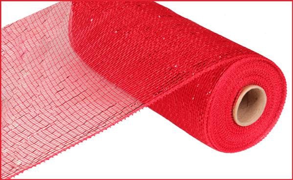 10"X10YD Metallic Mesh - Red W/Red Foil Craig Bachman RE800124