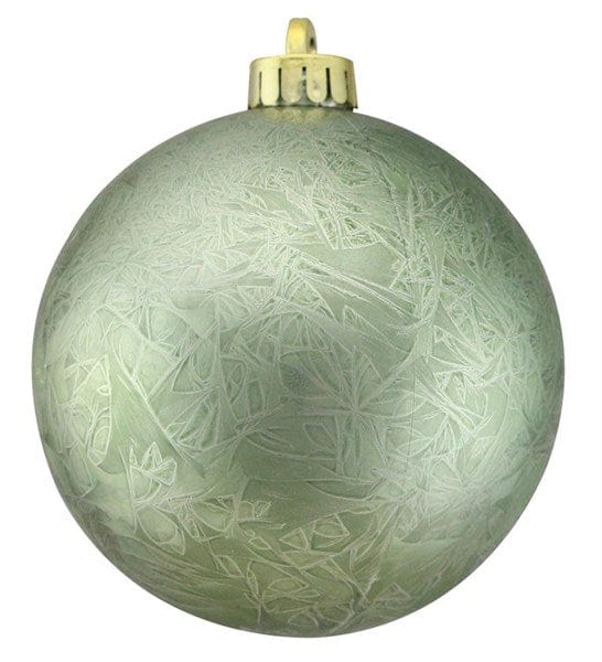 100Mm Feather Smooth Ball Ornament Craig Bachman XH1018WH