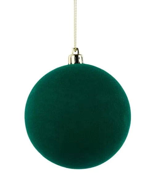 100Mm Smooth Flocked Ball Ornament Craig Bachman XH113712