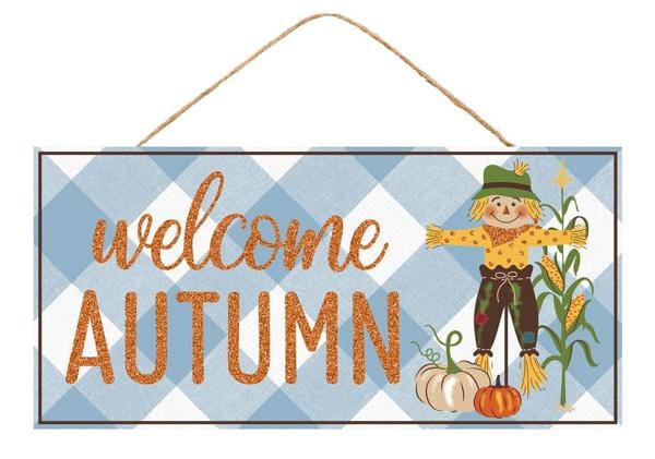 12.5"L x 6"H Welcome Autumn Sign Shirleys of Collins AP8927