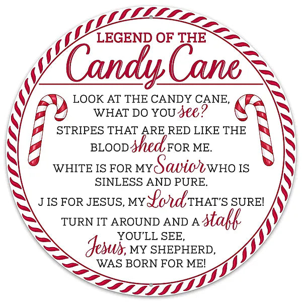 12"Dia Legend Of The Candy Cane Sign Craig Bachman MD177654