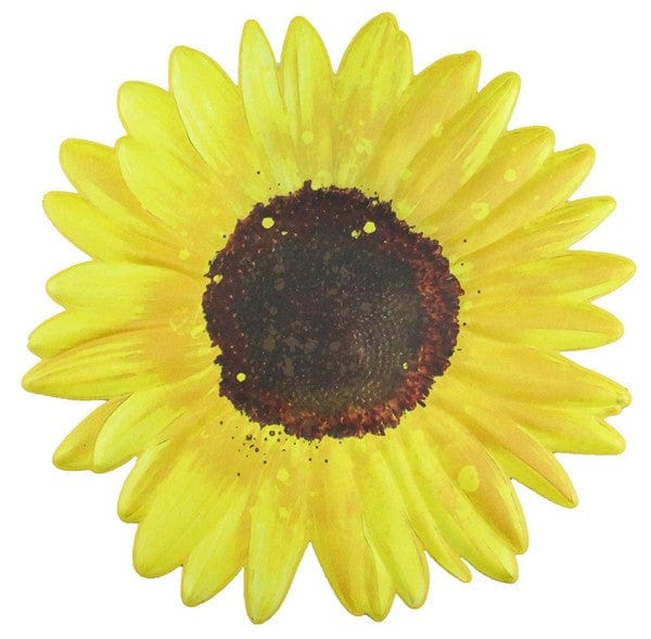 12"DIA METAL EMBOSSED SUNFLOWER - YELLOW/BROWN Shirley's Direct MD0612