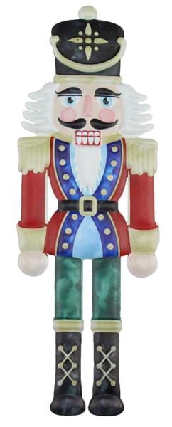 12"H x 4"L Metal Embossed Nutcracker Craig Bachman MD0619