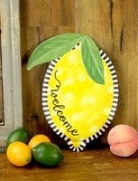 12"H x 9.5"W Embossed Welcome Lemon Shirleys of Collins