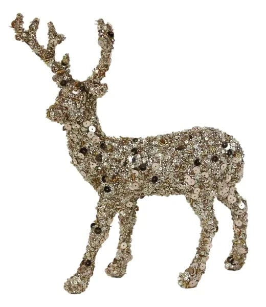 12"H x 9"L Sequin/Glitter Reindeer Craig Bachman xf128235