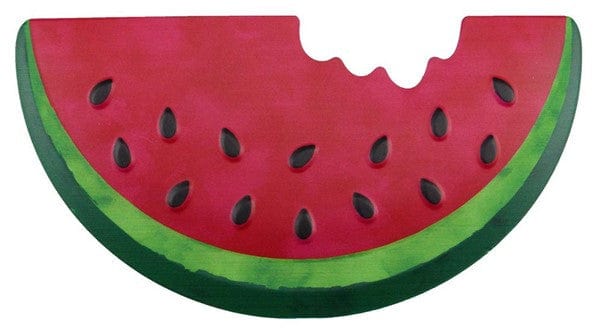 12"L X 6.25"H METAL EMBOSSED WATERMELON - PINK-RED/BLACK Shirley's Direct MD0614