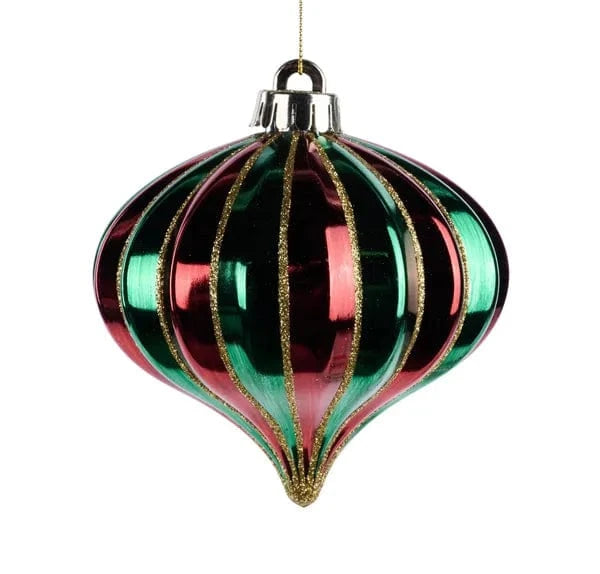 120Mm Dia Vertical Stripe Onion Ornament Craig Bachman XJ7302KK