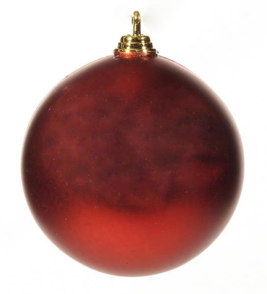 120MM V.P. Smooth Ball Ornament-Matte Burgundy Shirley's Direct XJ666505