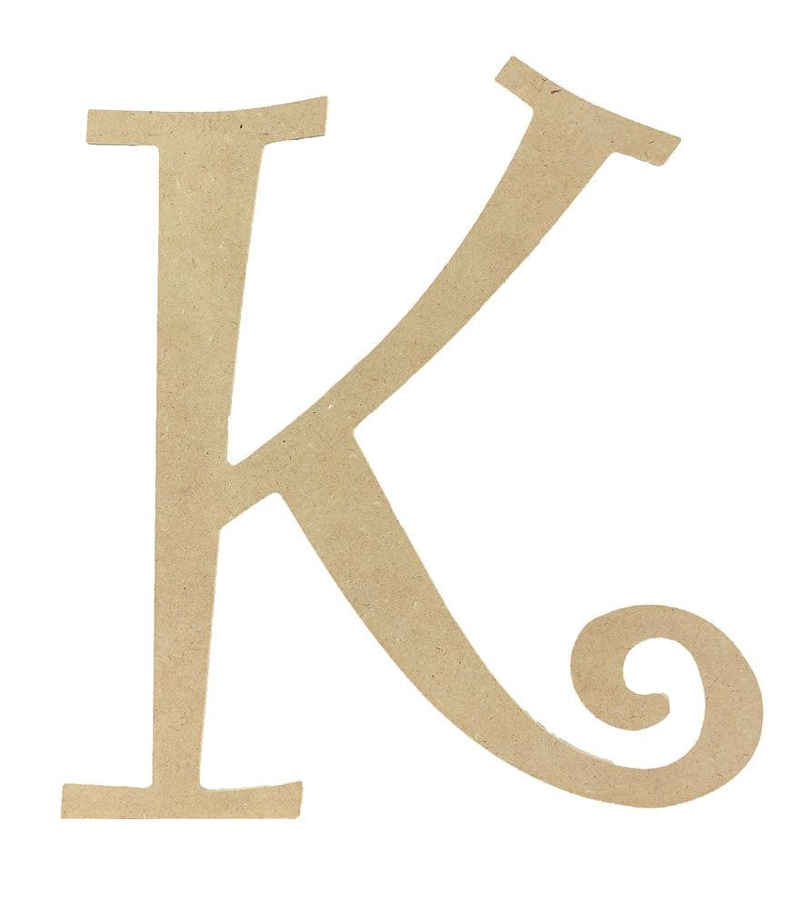 13.5" Curly Letter K Shirley's Direct AB2155 Curly K