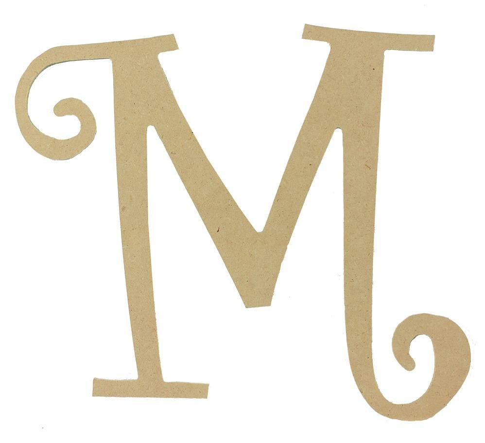 13" Curly Letter M Shirley's Direct AB2157 Curly M