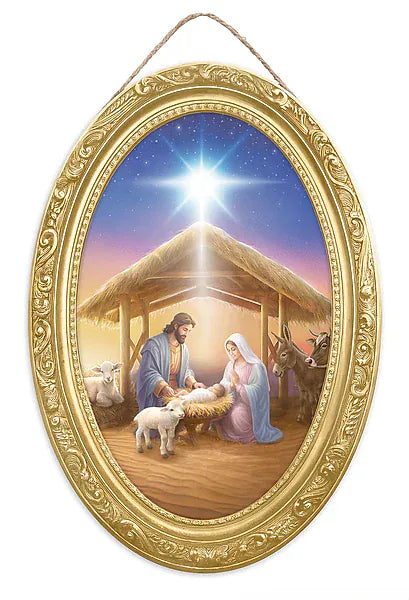 13"H x 9"L Mdf Holy Family Nativity Craig Bachman AP7463