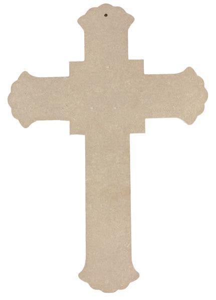 15.75"H X 11"L MDF Cross - Natural Shirley's Direct AB2393