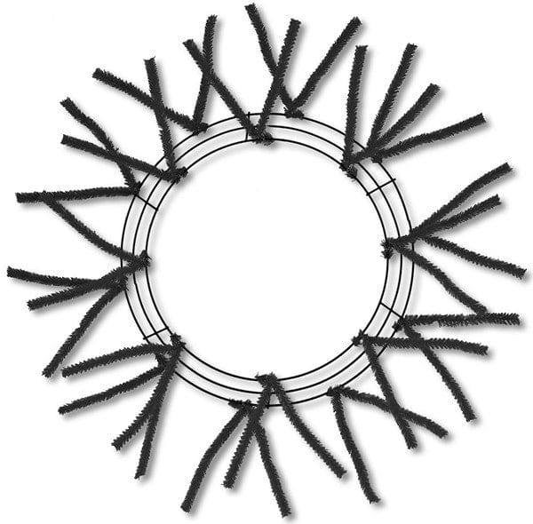 15"Wire,25"Oad-Pencil Work - Wreath X18 Ties, Black Shirley's Direct XX750302