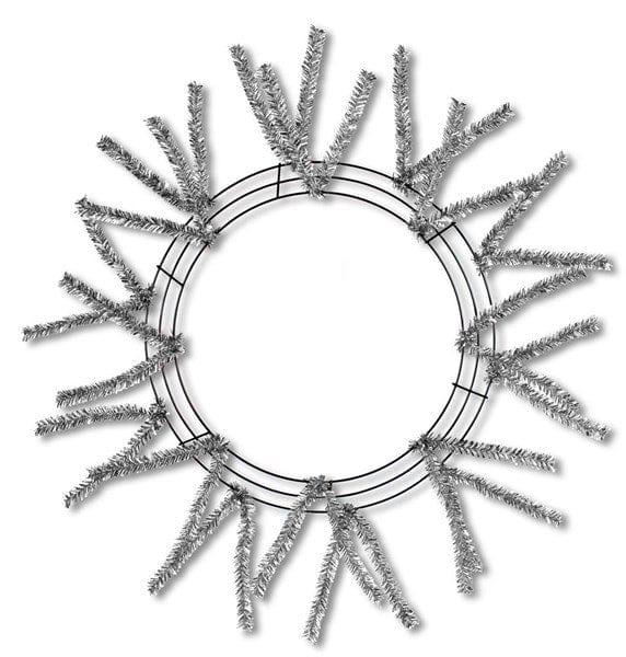 15" Wire Pencil Work Wreath-Metallic Silver Craig Bachman XX751126