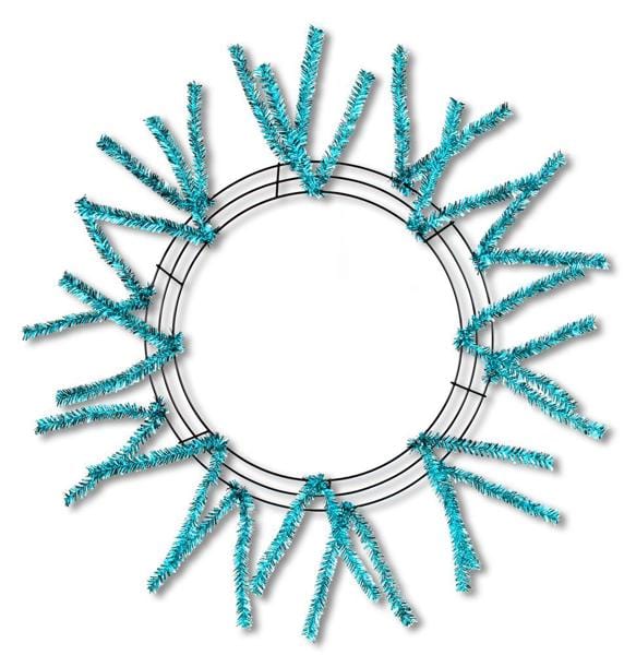 15" Wire Pencil Work Wreath-Metallic Turquoise Craig Bachman XX751130
