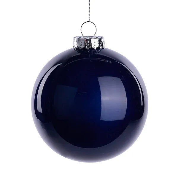 150Mm Dia Lacquer/Glass Look Ornament - Navy Blue Craig Bachman XH966319