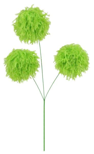 16"H Furry Fabric Ball Spray-Lime Green Shirleys of Collins XP1027