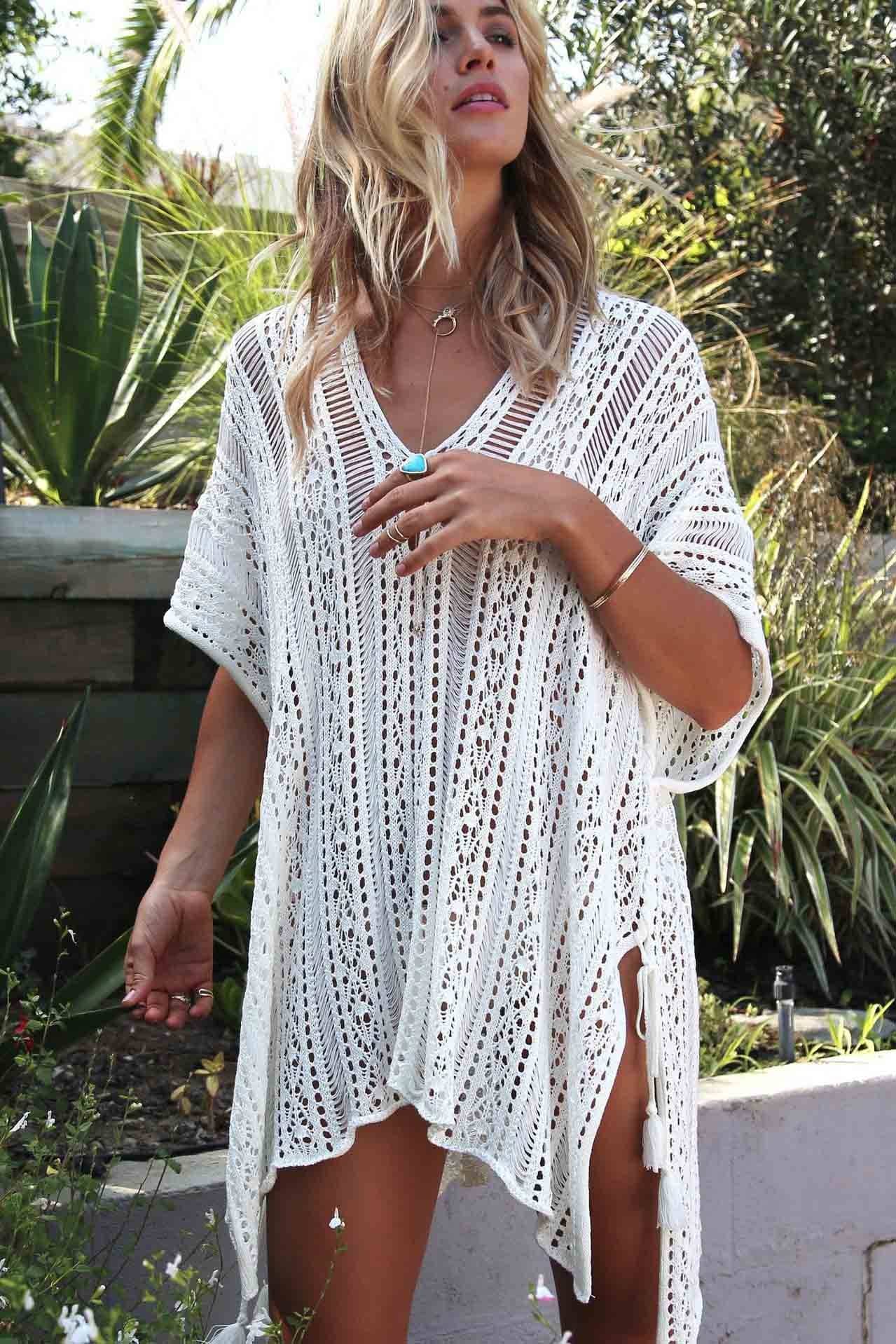 HOLLOW OUT ONE PIECE COVER UP DRESS