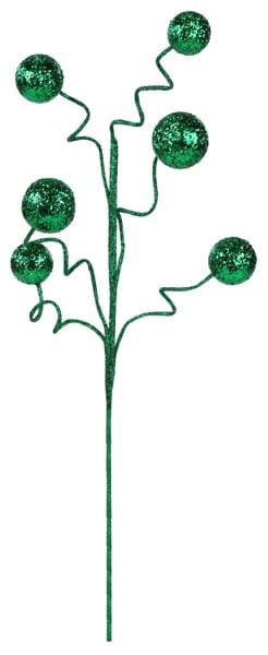 18"L Glitter Ball Spray x 6-Emerald Green Craig Bachman XS116606