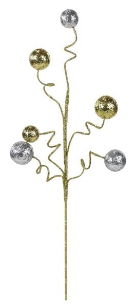 18"L Glitter Ball Spray x 6-Gold/Silver Craig Bachman XS116794