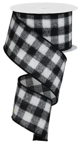 2.5"10YD FUZZY FLANNEL CHECK - BLACK/WHITE Craig Bachman RDG01028X6