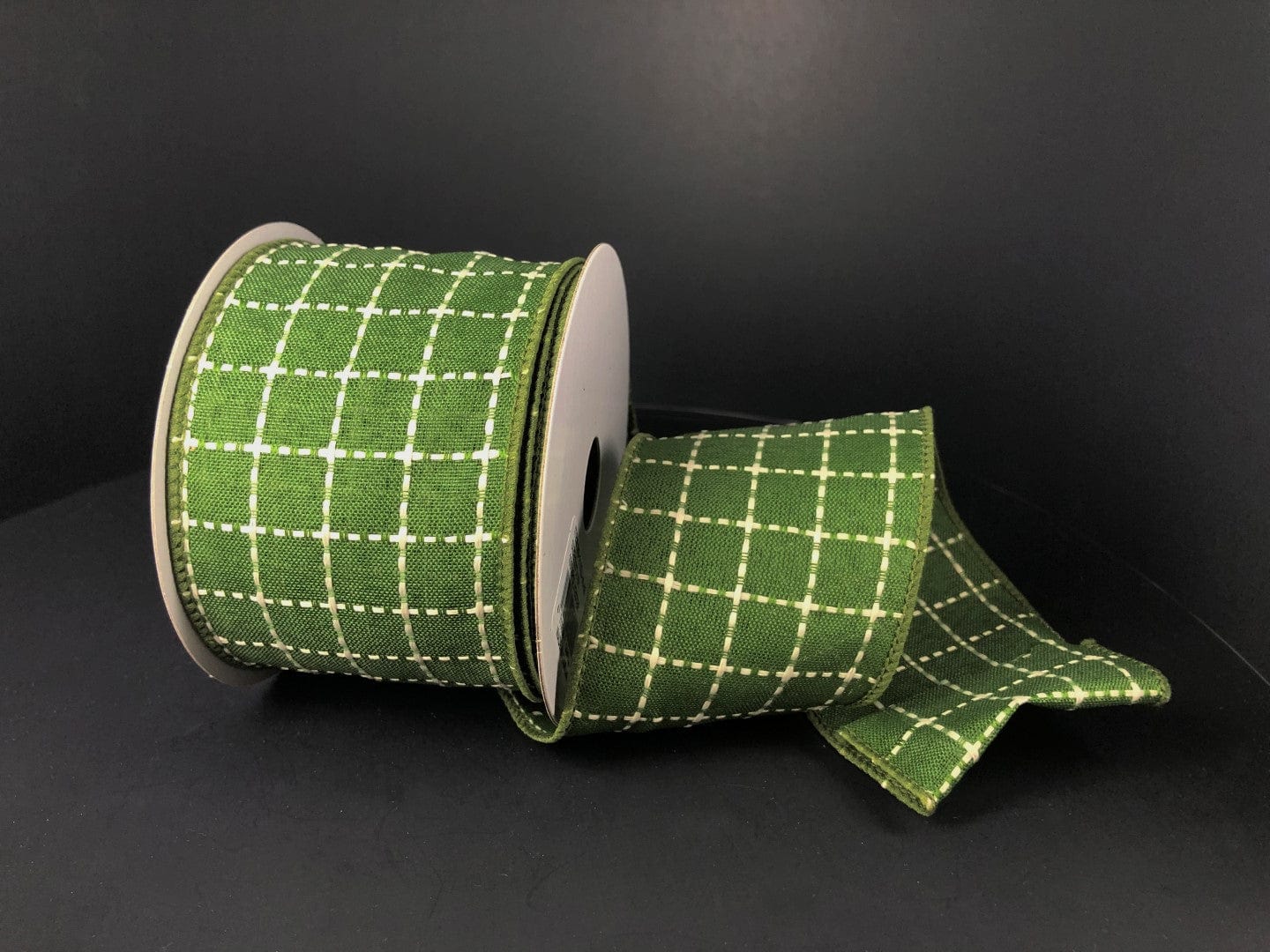 2.5" Stark Plaid Ribbon - Moss Green Jascotina Ribbon 61025-40-08