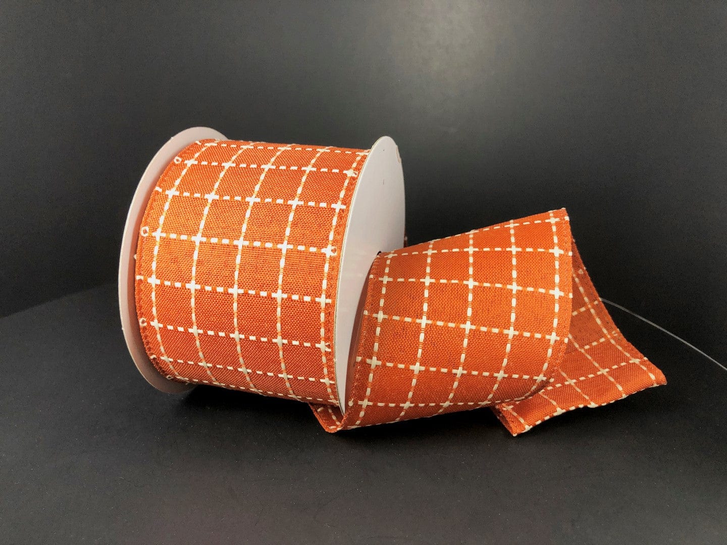 2.5" Stark Plaid Ribbon - Rust Jascotina Ribbon 61025-40-19