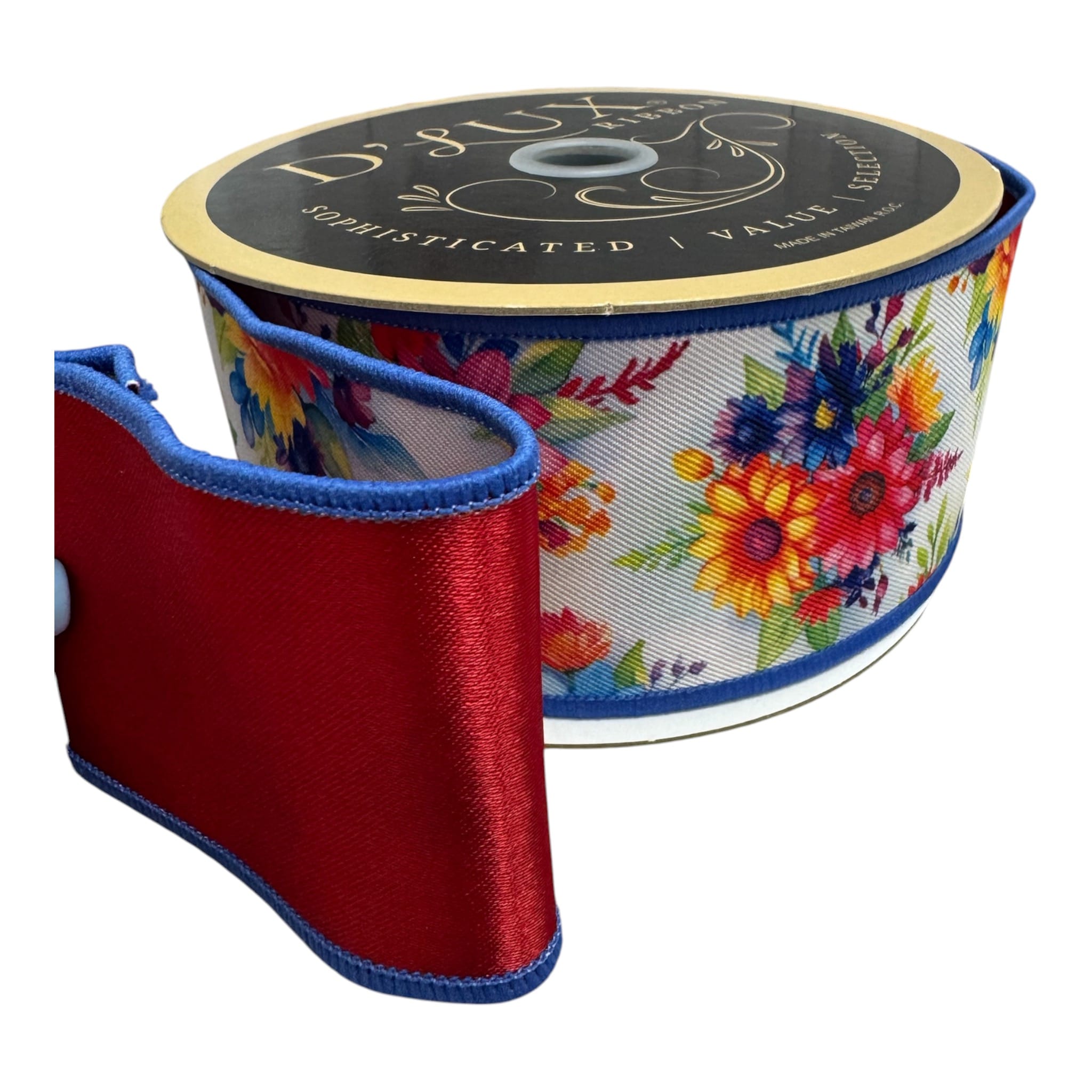 2.5" X 10 YD MIXED FLORAL RIBBON Craig Bachman LX1175TA