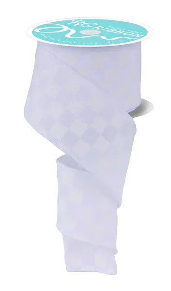 2.5" X 10 YD PRINT GLITTER CHECK-/WHITE Craig Bachman RGH103727