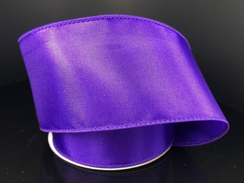 2.5" X 10Y Wired Budet Satin - Purple Jascotina 950240-11