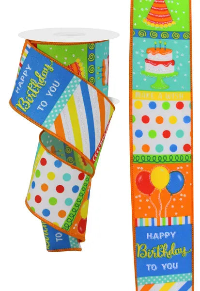 2.5" x 10yd Birthday Blocks Craig Bachman RGE163527