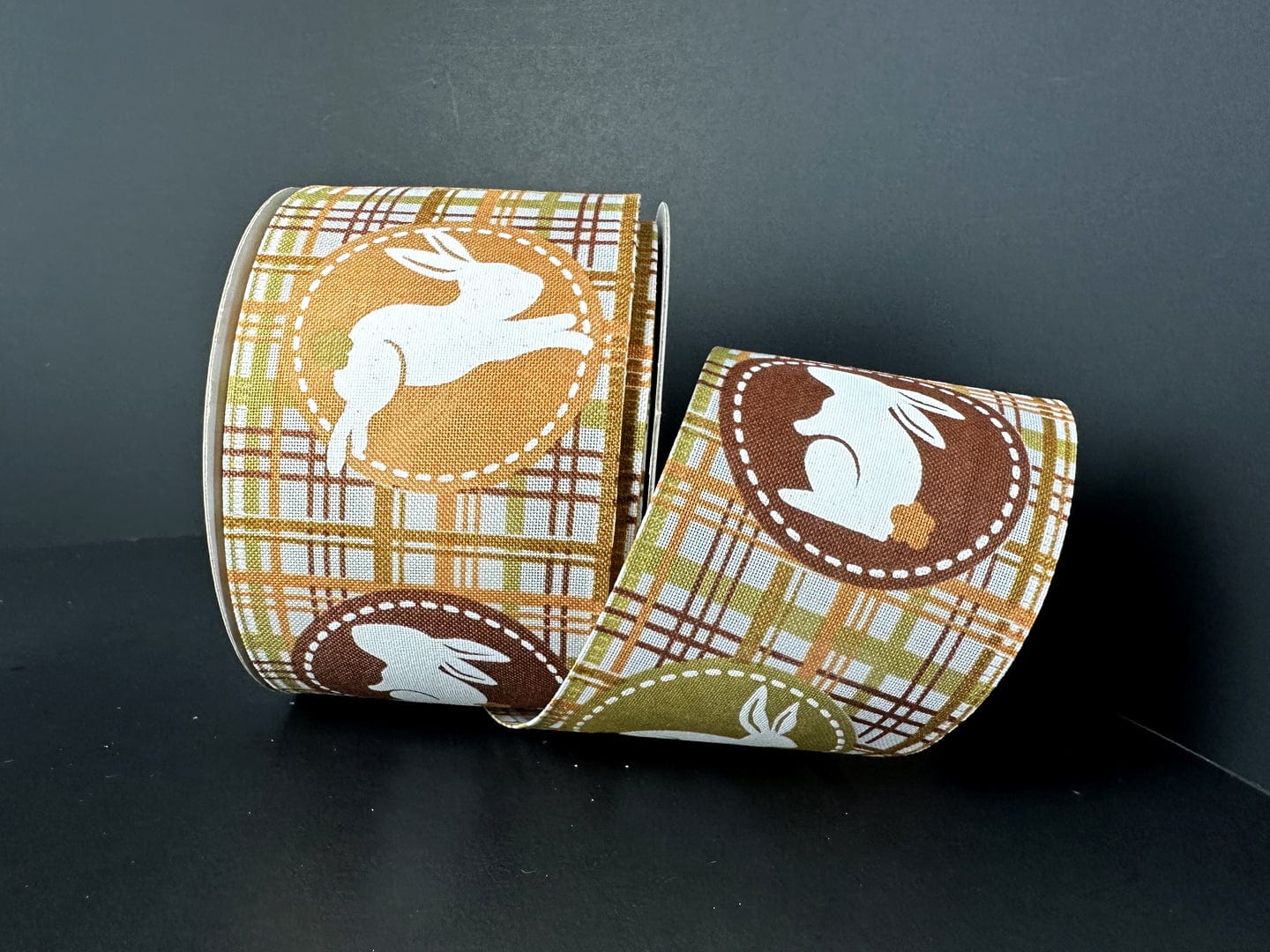 2.5" x 10YD Brown Plaid Scrapbook Bunnies Ribbon Jascotina Ribbon 36502-40-38