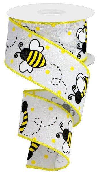 2.5" X 10YD BUMBLEBEE ON ROYAL - WHITE/YELLOW/BLACK Craig Bachman RGA131927