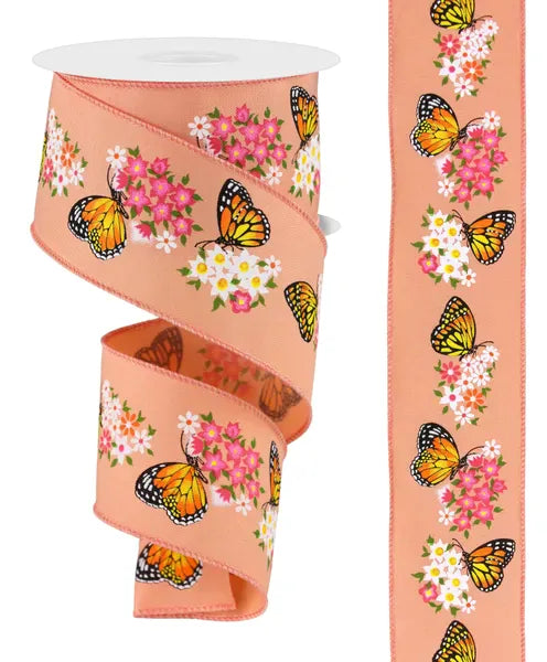 2.5" x 10yd Butterfly W/Flowers Craig Bachman RGE174921