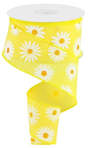 2.5" x 10yd Daisy On Royal - Ylw/Wht/Org Shirleys of Collins RGC174029