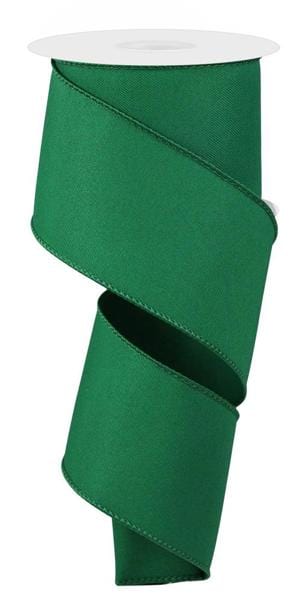 2.5" x 10yd Diagonal Weave Fabric - Emerald Green Craig Bachman Ribbon RGE120306