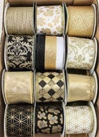 2.5" x 10yd Elegant Assortment-12 ROLLS Craig Bachman RW8034