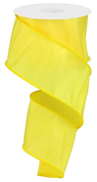 2.5" X 10YD FAUX DUPIONI - YELLOW Craig Bachman RD110229