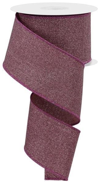 2.5" x 10yd Fine Glitter On Royal - Mulberry Craig Bachman Ribbon RGE1381AJ