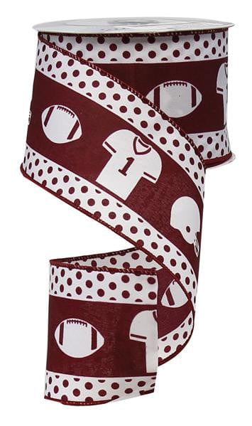 2.5"X 10YD FOOTBALL GEAR-WHITE/BURGANDY Craig Bachman RG1411105