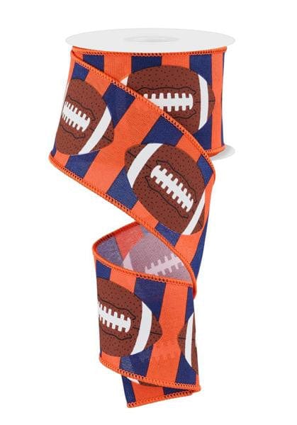 2.5" x 10yd Football On Royal - Orange/Navy/Brown Craig Bachman RGA143120