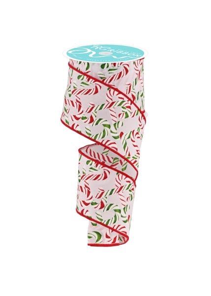 2.5" x 10yd Glitter Candy Canes Craig Bachman RGF122727