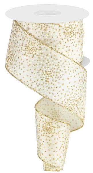 2.5" x 10yd Glitter Dots/Satin Ribbon Craig Bachman RGC1904