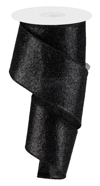 2.5" X 10Yd Glitter On Metallic - BLACK Craig Bachman RJ603002