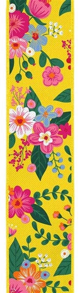 2.5" X 10YD GRAPHIC FLORALS - YELLOW/PINK/ORANGE/GREEN/BLUE Craig Bachman RGE113329