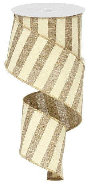 2.5" X 10Yd Horizontal Stripe - Beige/Ivory Craig Bachman RX9149TT