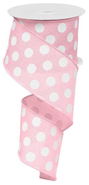 2.5" X 10YD MEDIUM MULTI DOTS - LIGHT PINK/WHITE Craig Bachman RX9146TK