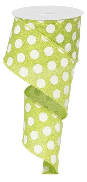 2.5" X 10Yd Medium Multi Dots - Lime Green/White Craig Bachman RX9146WW